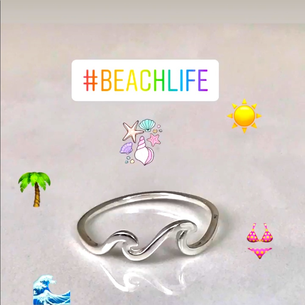 Two waves ring 925 sterling silver - Picture 3 of 3